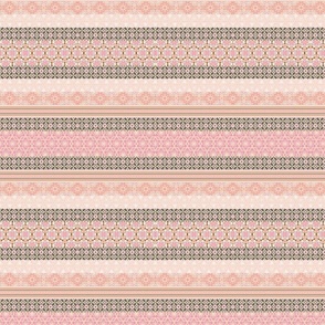 boho stripes horizontal rose grey blush