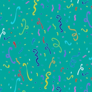 Streamers Pop Art Party Teal