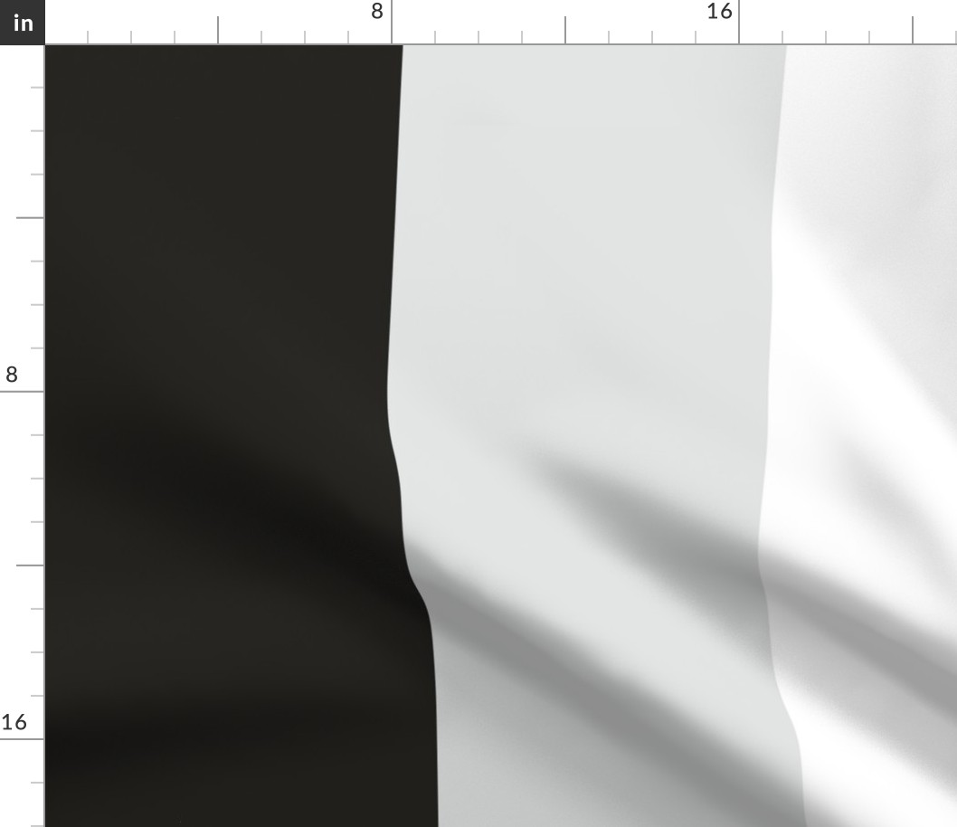 Large - 8" wide Awning Stripes - Midnight Black - Platinum Grey - White