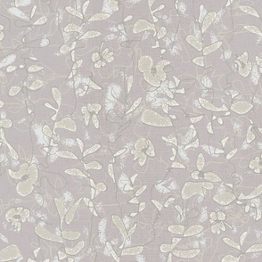 (L) Elegant Botanical Whisper Textured Floral Symphony Violet Lavender