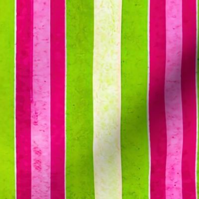 large vertical stripes pink green yellow