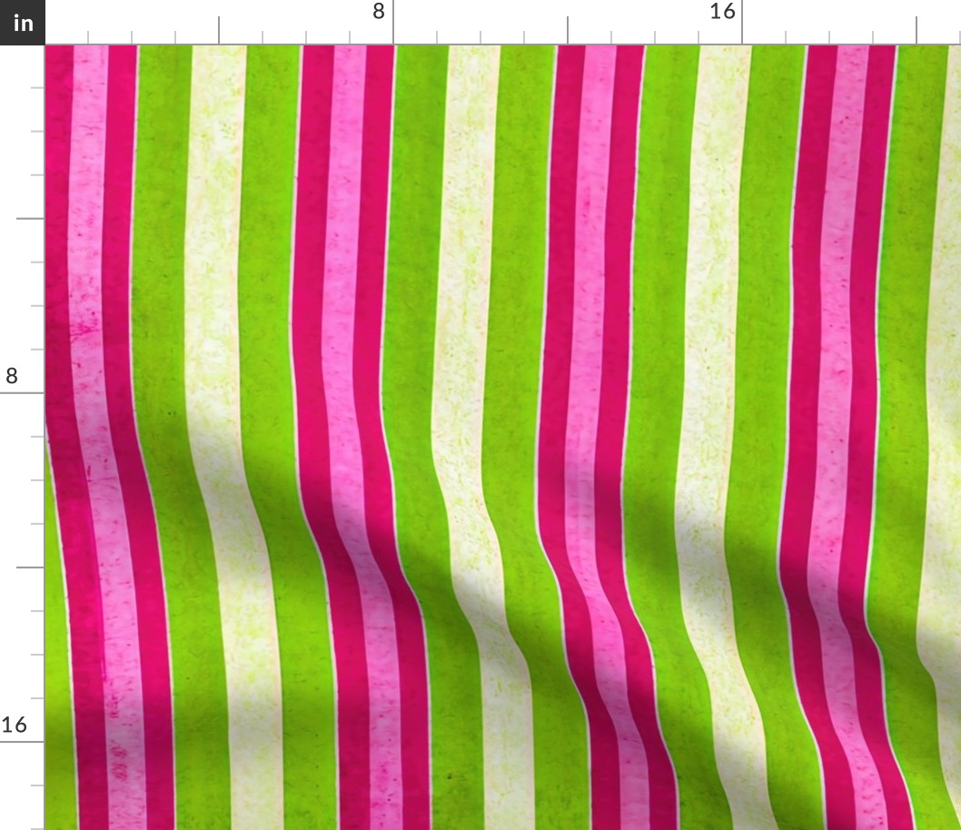 large vertical stripes pink green yellow