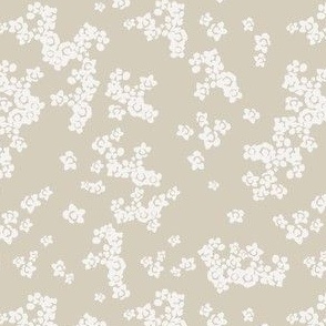 Ditsy Two Tone Floral (Beige) (Small Scale)(5.25"/6")