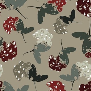 Berry Bunches (Beige) (Large Scale)(10.5"/12")