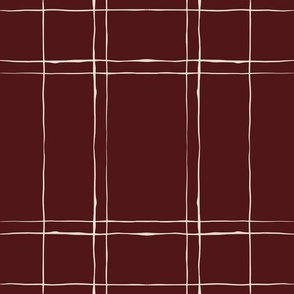 Messy Boho Plaid (Red) (Large Scale)(10.5"/12")
