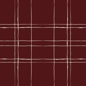 Messy Boho Plaid (Red) (Small Scale)(5.25"/6")