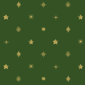Heavenly Stars // Gold on Evergreen