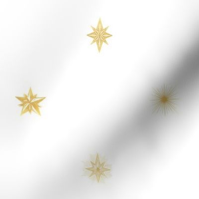 Heavenly Stars // Gold on White