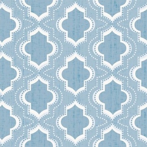 (S) moroccan lattice - dusty blue - small scale