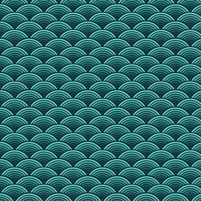 S Rainbow  emerald 0010 F geometric abstract green moder