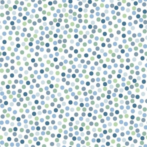 Scattered Dots in Blues and Greens: Medium