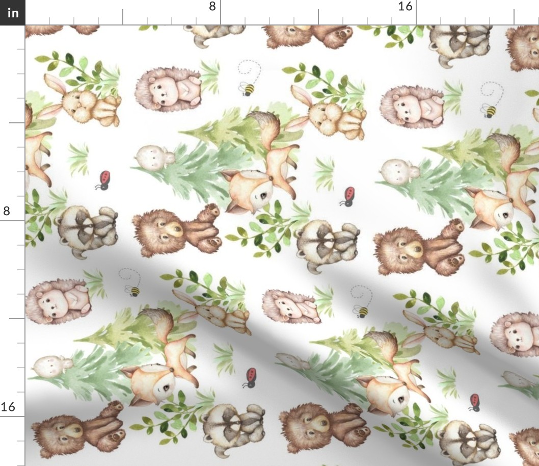 Woodland Forest Animals Baby Nursery Rotated