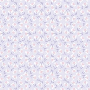 (XS) Happy Flowers - Pastel Colors Lavender Lilac Pink Florals Chamomile Botanicals Minimalist Nature