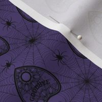 Spiderwebs All Around Spooky Black And Purple