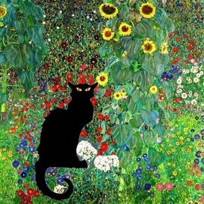 Klimt’s Garden and Black Cat