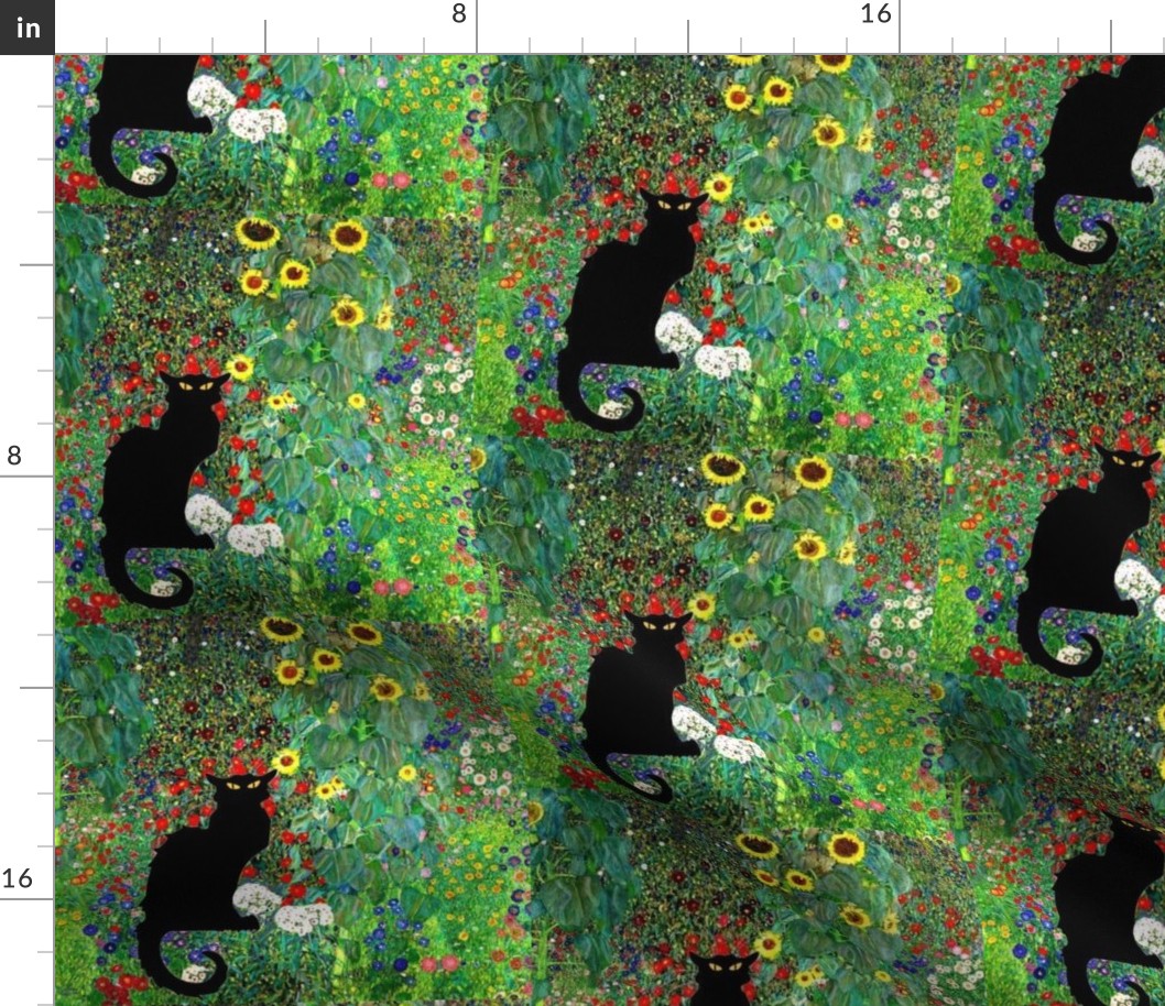 Klimt’s Garden and Black Cat