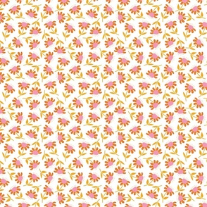 (XS) Happy Flowers - Red, Pink and Orange Florals Chamomile Girly Botanicals Minimalist Nature