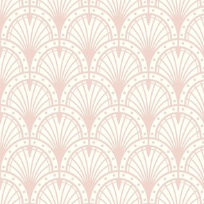 L Art Deco Pink Rose Linien Beige 