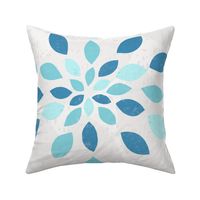 L-FLORALY TILED-3-BLUE-floral-flower-teardrop,boho,leaf, textured tonal, geometric