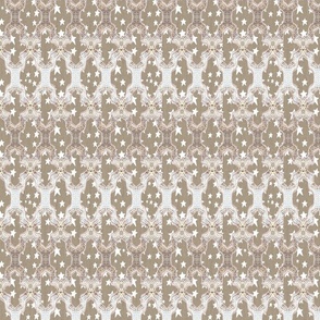 Quatrefoil Stars Silvery Gold Faux Woven on Grey Gray