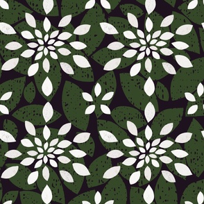 L-FLORALY TILED-TEXTURED-8-P GREY ON GREEN ON PURPLE BG-floral-wallpaper-textureo,texturedandtonalwallpaper202404,geometric