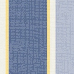 Elegant Stripes (Large) - Blue Nova, Honeybee Yellow and Dove White v2   (TBS180)