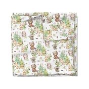 Floral Woodland Forest Animals Baby Girl Nursery