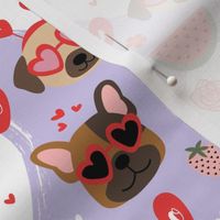 Valentine's Day with dogs and love elements