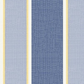 Elegant Stripes (Medium) - Blue Nova, Honeybee Yellow and Dove White v1   (TBS180)