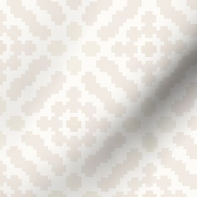 L mosaic pixel beige 0041 L brown traditional abstract preppy modern retro check dot geometric white texture vintage