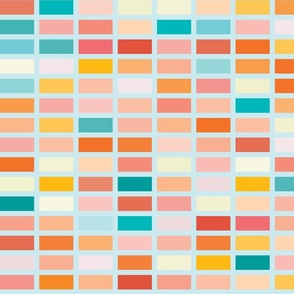 Straight Stack- Linear Brick-Horizontal-Citrus Summer Palette