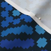 L Checkered mosaic Pixel 0041 B traditional geometric abstract vintage modern retro check dot art