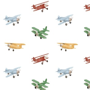 Colorful Vintage Biplanes