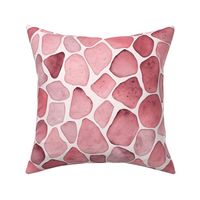 Ocean Vibe Seaglass Watercolor Pattern In Shades Of Pink