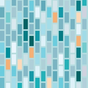 Step Ladder-Brick Bond-Vertical-Blue Gemstone Palette