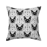 Mothman Damask Black and White