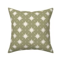 clover 8 point star and dots: celestial, night sky, whimsical, octagram