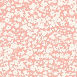 Winnie ditsy floral B Peach pearl pantone  SMALL SCALE