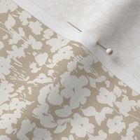 Winnie ditsy floral B Tan beige ivory  SMALL SCALE