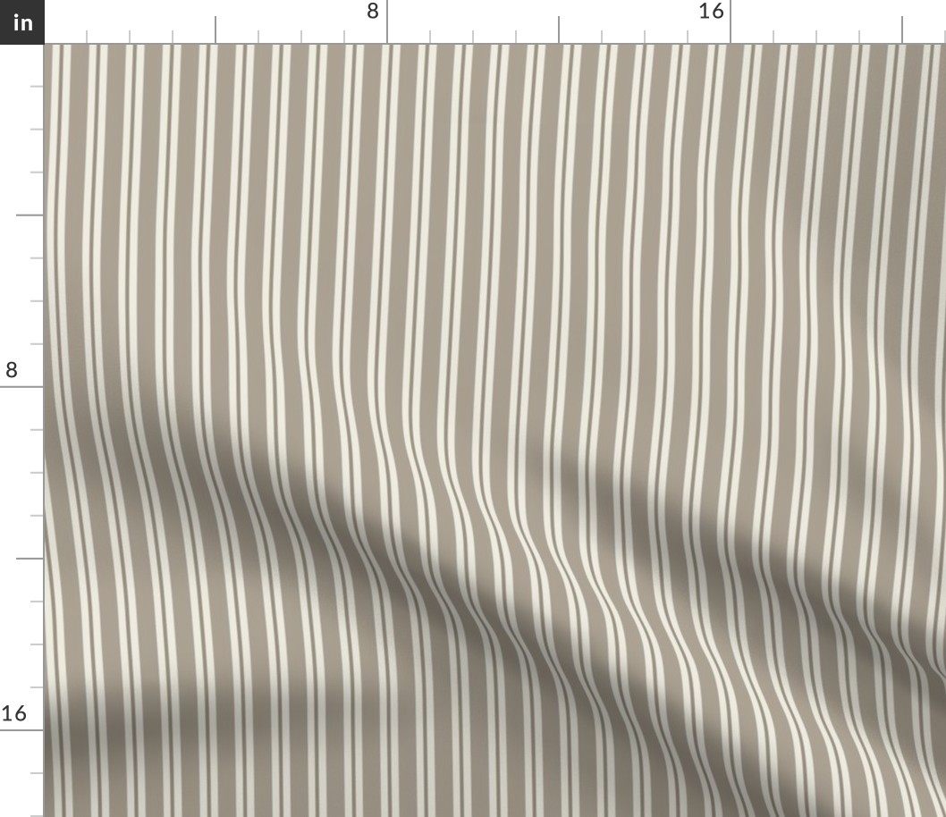 Allix Stripe: Stone Gray Classic Stripe, Neutral Narrow Stripe