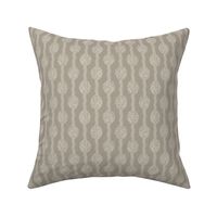 Cosette: Stone Gray & Off White Bouquet Ribbon Stripe, Neutral Small Floral