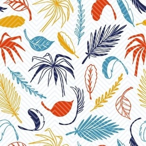 Colorful Tropical Palm Tree Leaves Striped Chevron 3