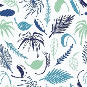 Colorful Tropical Palm Tree Leaves Striped Chevron 4