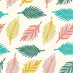 Colorful Tropical Palm Tree Leaves Striped Chevron 5