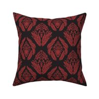 Damask in Ink and Red - Medium Version