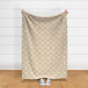 Damask in Ivory and Light Taupe - Medium Version