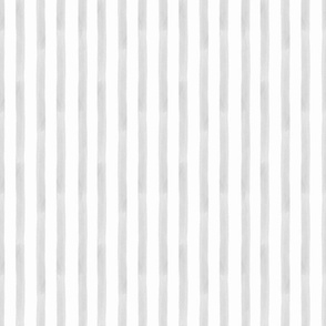 Grey Vertical Watercolor  Stripes Smaller Scale