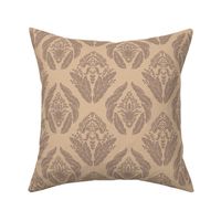 Damask in Light Taupe and Taupe - Medium Version
