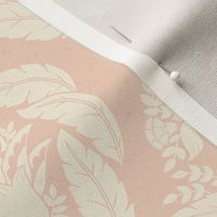 Damask in Shell Pink and Ivory - Medium Version