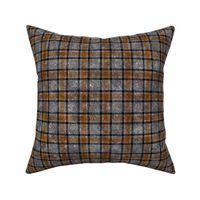 (Small) Urban Streetwear Textured Tartan Plaid Orange